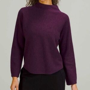 Lululemon Boxy Cotton-Blend Sweater Vintage Plum Women's Size M/L